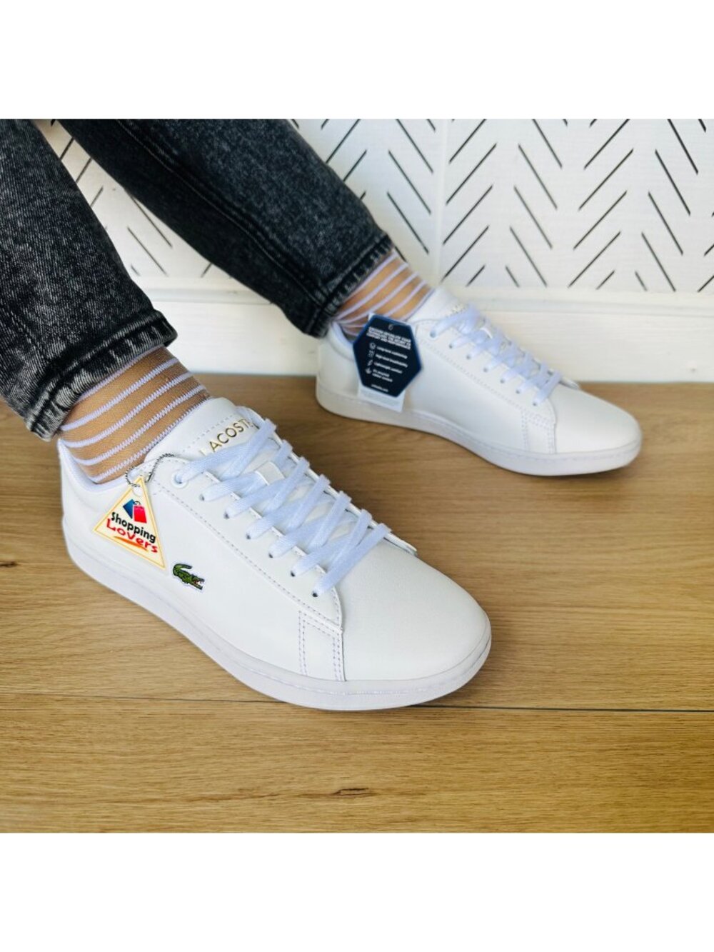 Lacoste Hydez 119 2 P SFA Womens Shoes Sz 7 White Leather Comfy Low Top Sneaker